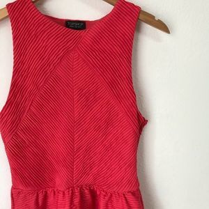 Topshop Textured Fit & Flare Dress